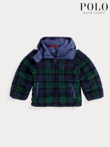 Polo Ralph Lauren Boy Navy Tartan Puffer Jacket (E49596) | 1,249 LEI
