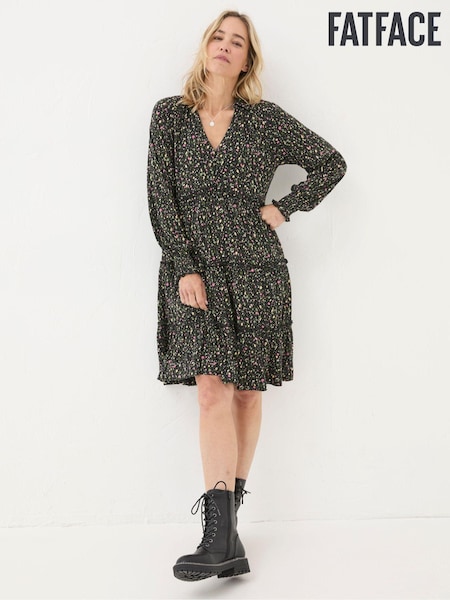 FatFace Ivana Black Ditsy Marks Dress (E50071) | €33