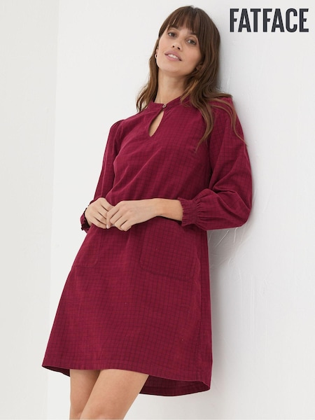 FatFace Fran Red Check Cord Dress (E50089) | €52.50