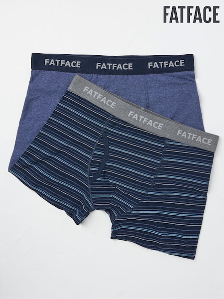 FatFace Blue Barton Stripe Boxers 2 Pack (E50149) | €15.50