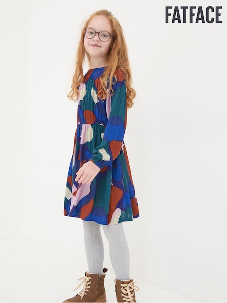 FatFace Sasha Blue Abstract Dress (E50181) | €15.50