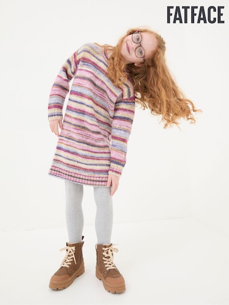 FatFace Cream Stripe Jumper Dress (E50221) | €21