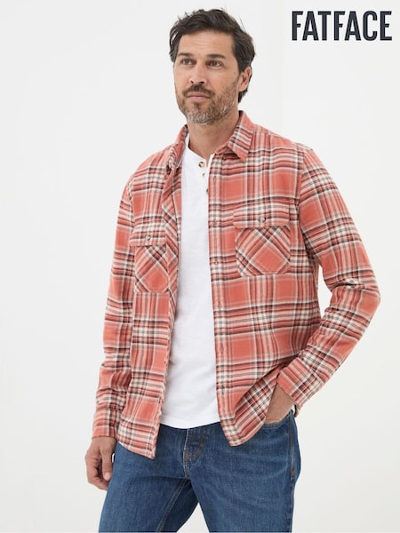 FatFace Bardon Orange 100% Cotton Long Sleeve Check Shirt (E50222) | €33