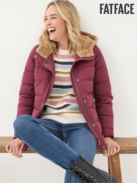 FatFace Lara Red Puffer Coat (E50273) | €85