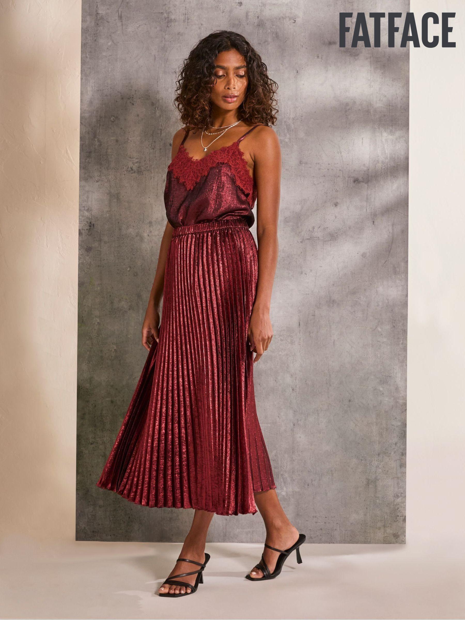 Red casual skirts top