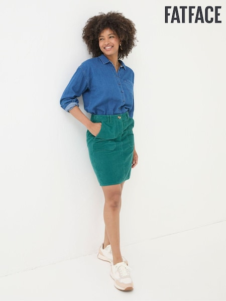 FatFace Chesil Green Cord Skirt (E50287) | €39.50