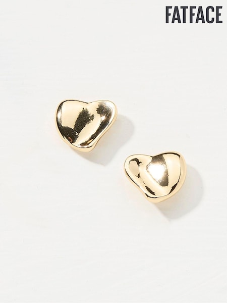 FatFace Gold Tone Heart Studs Earrings (E50288) | € 13