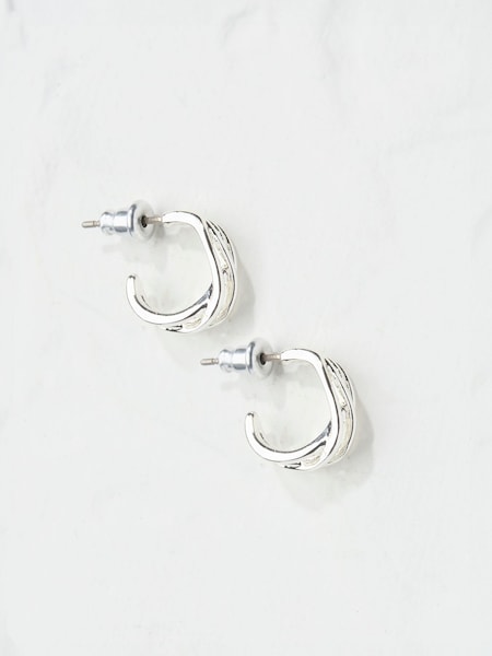 FatFace Silver Tone Mutli Strand Hoop Earrings (E50291) | €13.50
