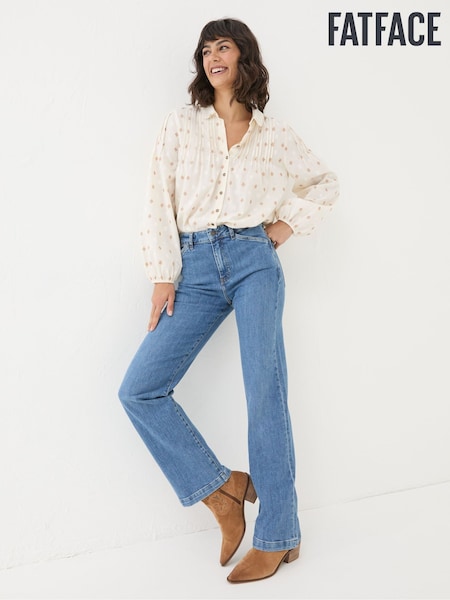 FatFace Elise Denim Vintage Wide Leg Jeans (E50322) | €78