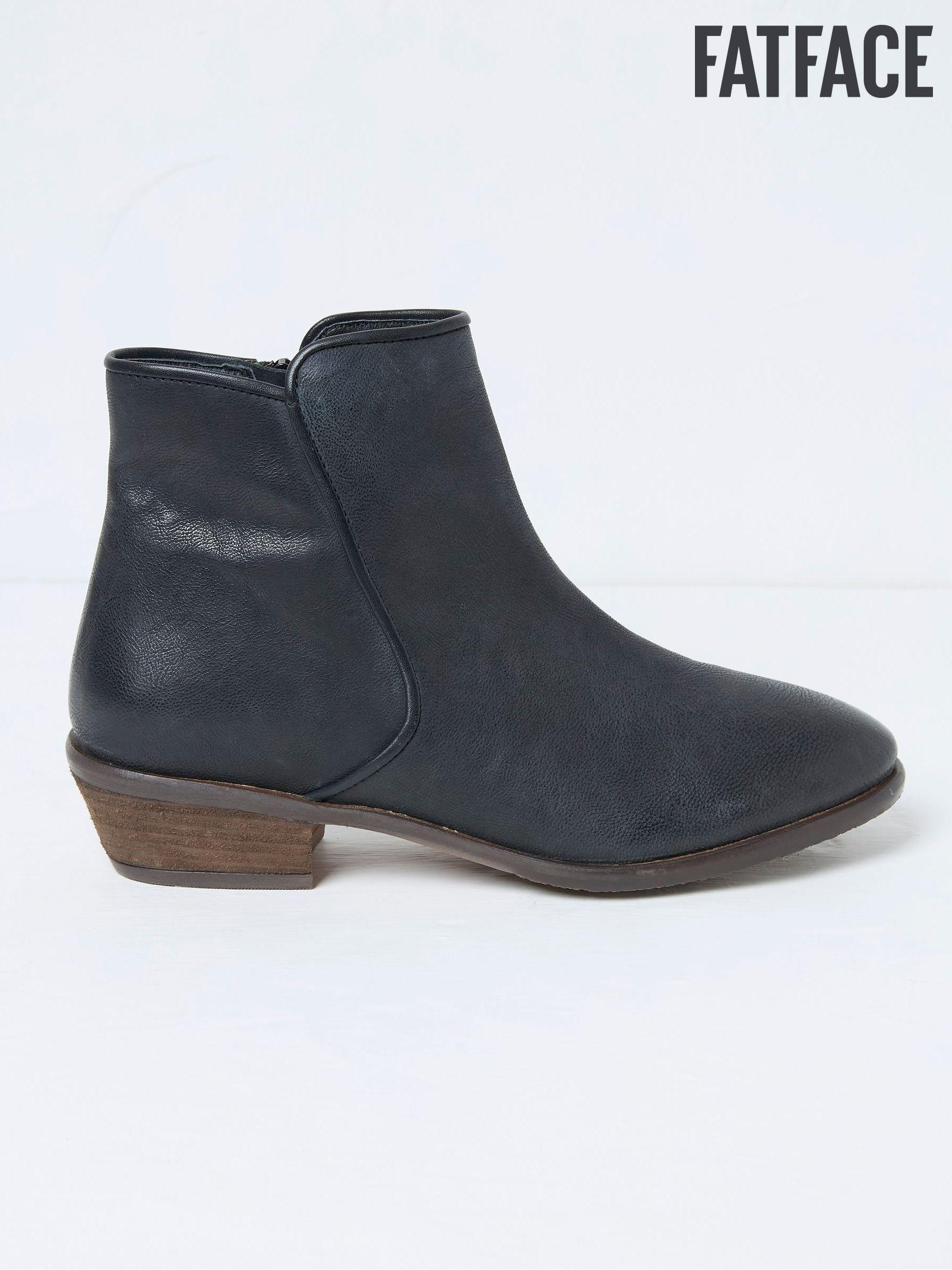 Plain black ankle boots discount