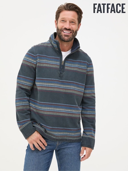 FatFace Airlie Blue Stripe Panel Sweatshirt (E50379) | €52.50