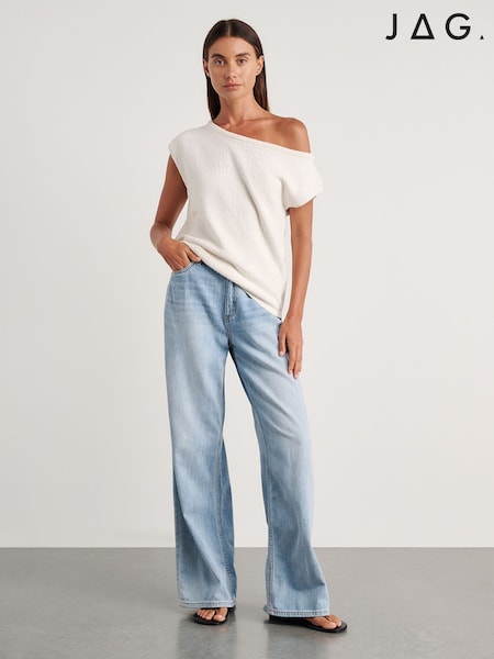 Blanc - Jag Arden Off Shoulder Knit Jumper