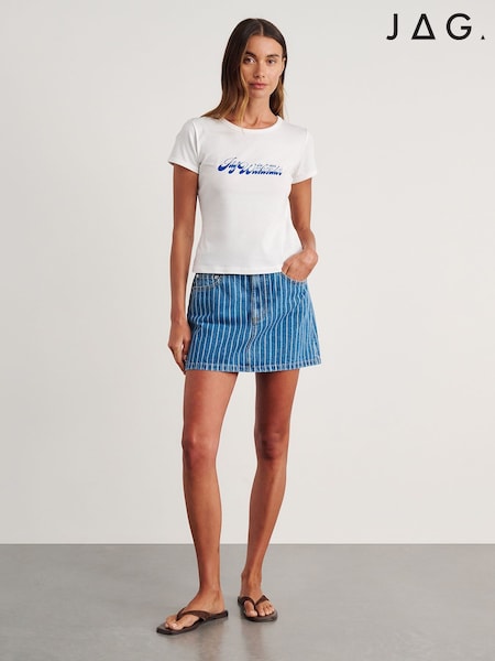 Blue - Jag Aston Baby Printed Logo T-shirt