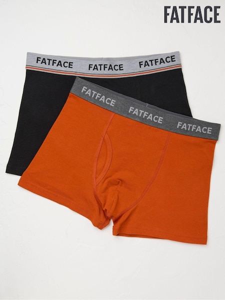 FatFace Orange Cotton Boxers 2 Pack (E50432) | €15.50