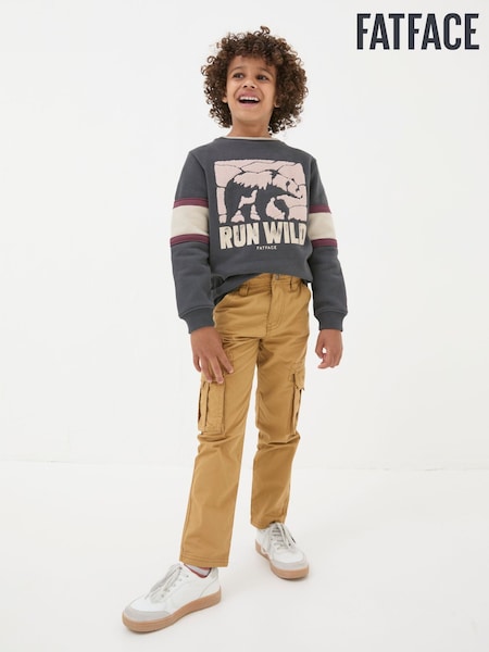 FatFace Lulworth Brown/Stone Cargo Trousers (E50452) | €18