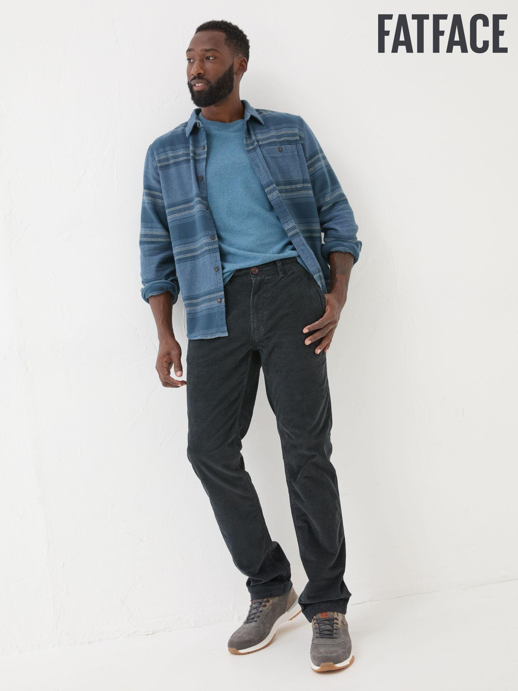 Straight leg cord trousers discount