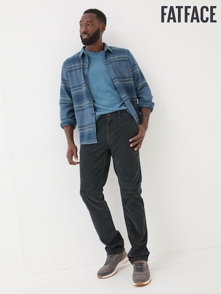 FatFace Blue Navy Straight Cord Trousers (E50457) | €39.50