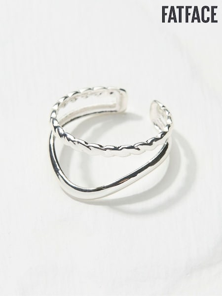 FatFace Silver Tone Stacked Ring (E50469) | €14
