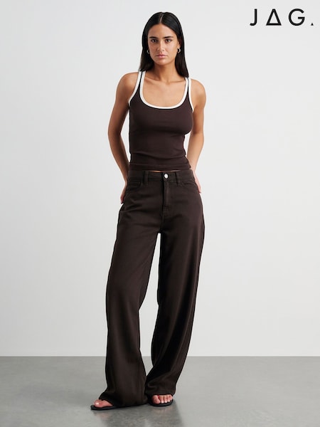 Brun - Jag Loe Mid-rise Straight Jeans