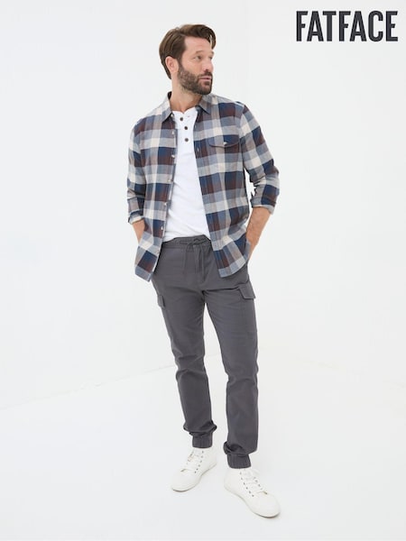 Серый - FatFace Cuffed Cargo Trousers (E50594) | €73