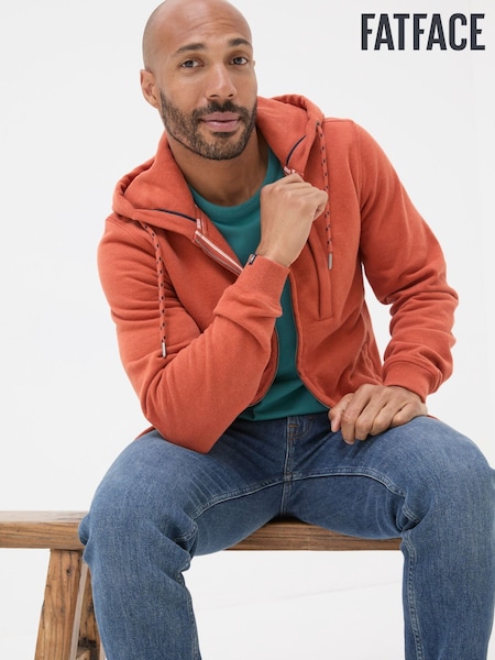 FatFace Brooke Orange Zip Through Hoodie (E50596) | €46