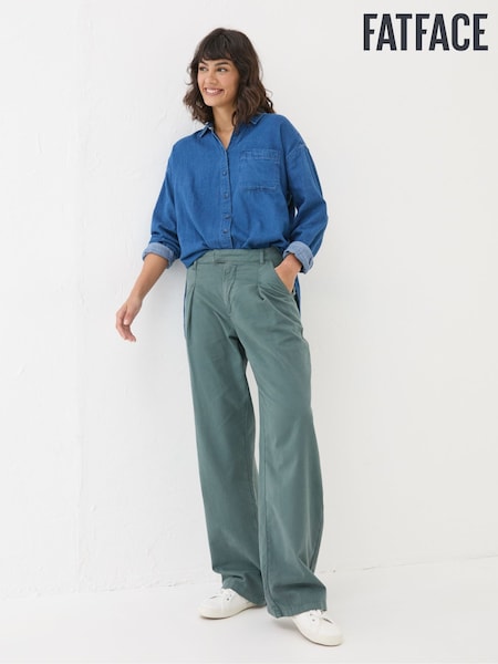 FatFace Saffron Blue Wide Leg Trousers (E50617) | €98