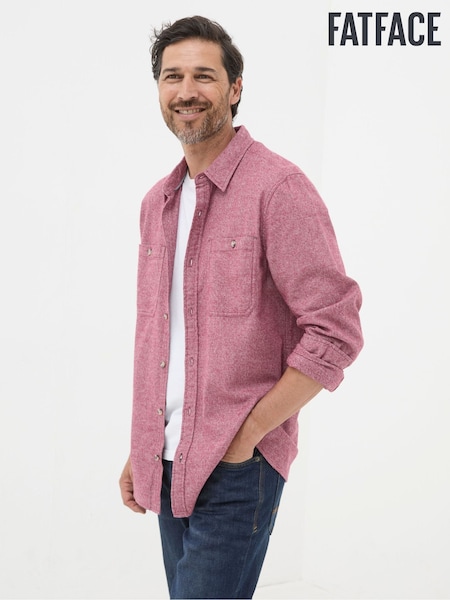 FatFace Red Long Sleeve Malton Shirt (E50630) | €39.50