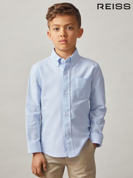 Pehmeä Sininen - Reiss Greenwich Button Down oxford-kangas Paidat (E50685) | €44