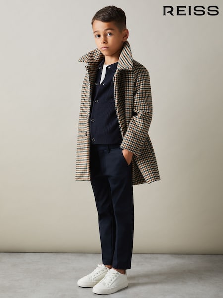 Reiss Navy Lockhurst 9-13 yrs Wool Cable Knit Cardigan (E50708) | €64