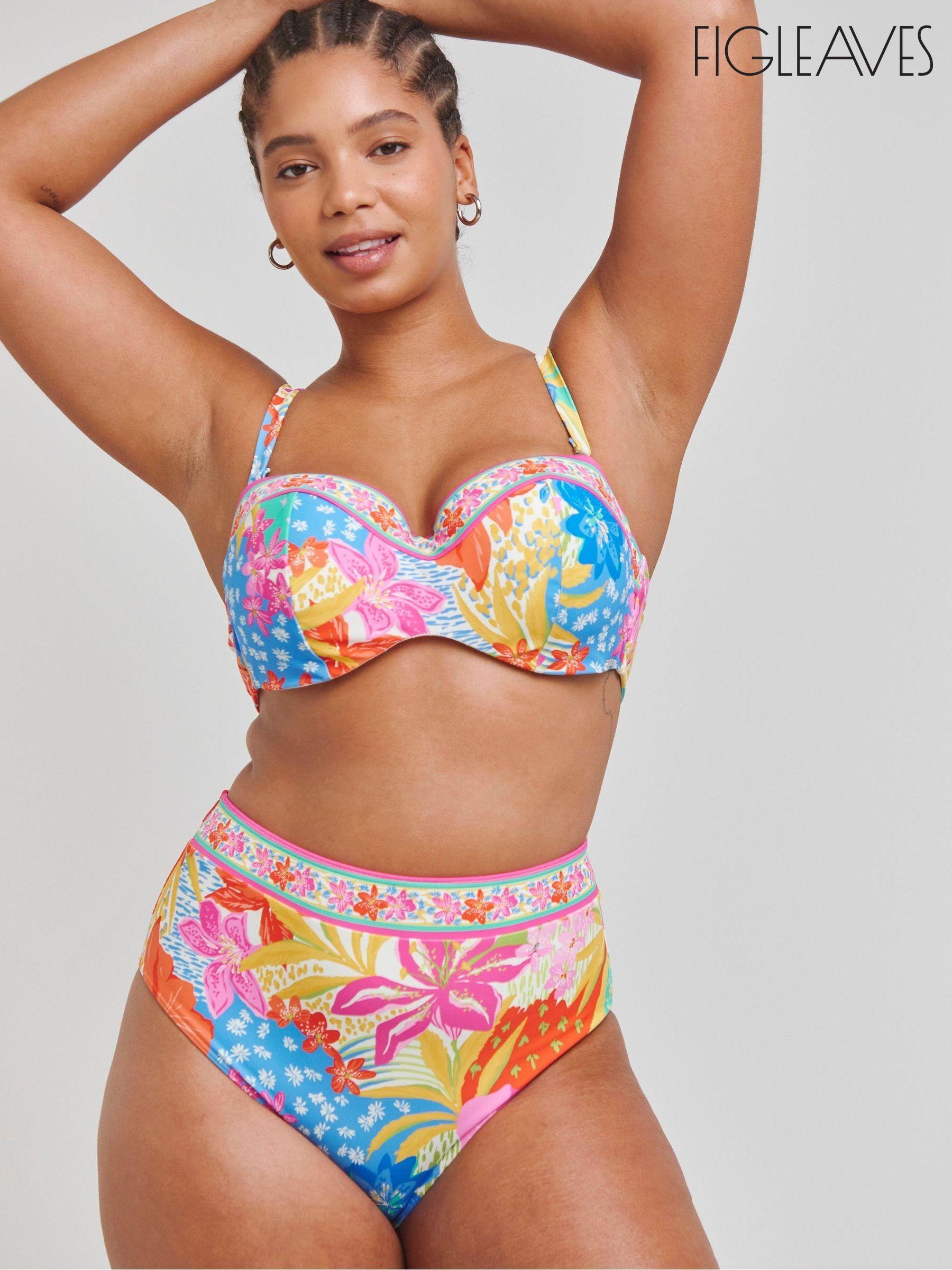 Bikinis Pink High Waisted Brief Swimwear Next Luxembourg