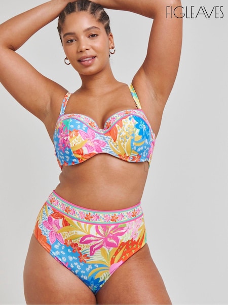 Figleaves Pink Frida High Waist Bikini Briefs (E50714) | €11