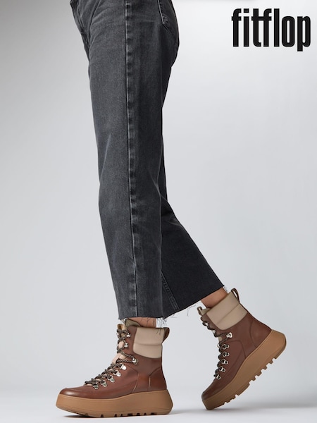 Fitflop Leather F-Mode Flatform Chelsea Boots (E50743) | €102