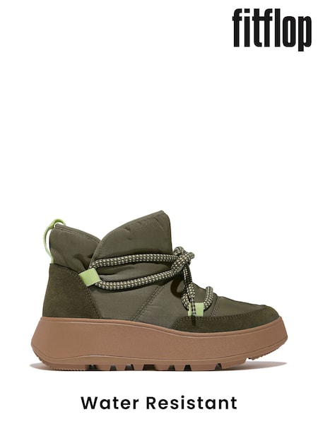 FitFlop F-Mode Water Resistant Biofleece Mesh Flatform Snow Boots (E50753) | R$ 1,185