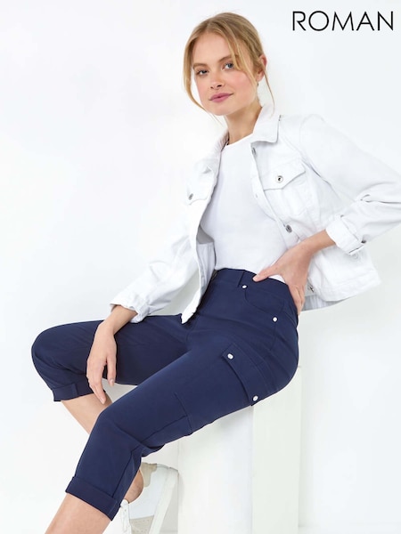Roman Turn Up Stretch Cargo Trousers (E50871) | 45 €