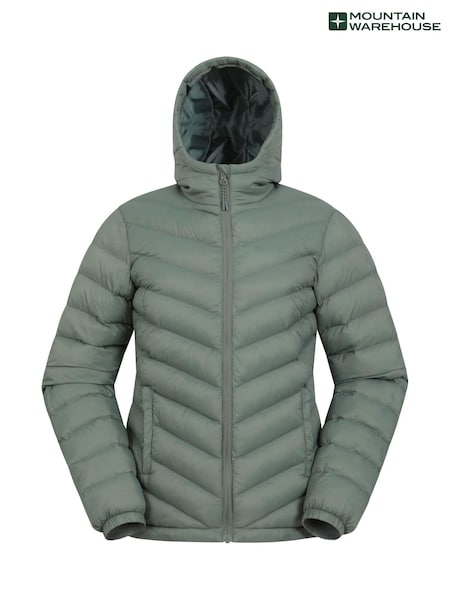 Mountain Warehouse Sea  green Seasons Womens Water-Resistant Padded Jacket (E50933) | €91