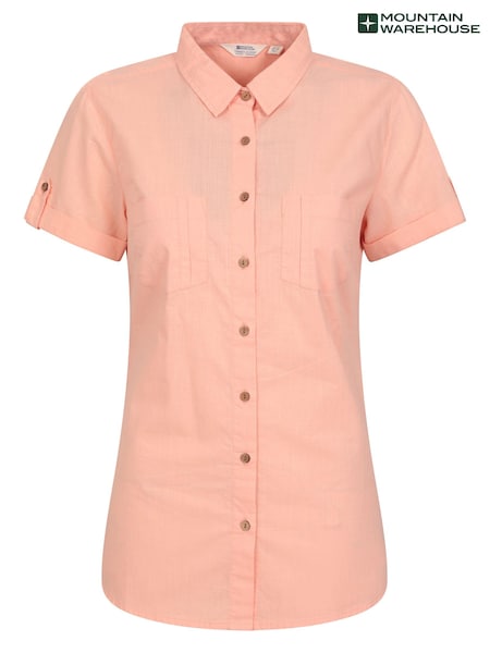 Mountain Warehouse Pink Womens Coconut Short Sleeve 100% Cotton Shirt (E50937) | 1,742 UAH