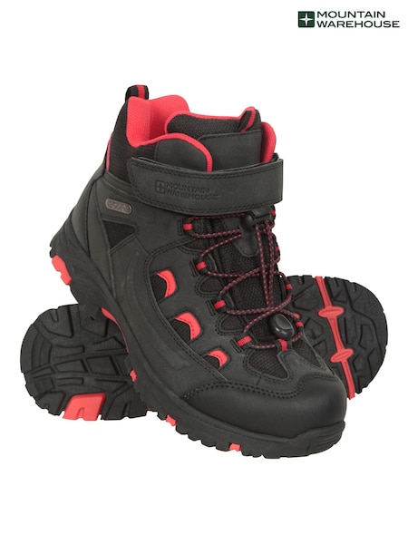Mountain Warehouse Black Adventurer Kids Adaptive Walking Boots (E50985) | kr742