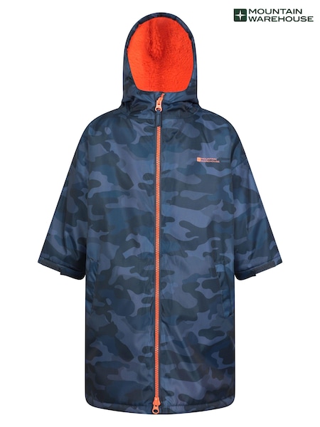 Mountain Warehouse Navy Blue Kids Tidal Printed Waterproof Changing Robe (E50987) | $131