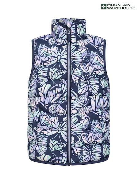 Mountain Warehouse Purple Marl Kids Rocko Printed Padded Gilet (E51009) | AZN 60