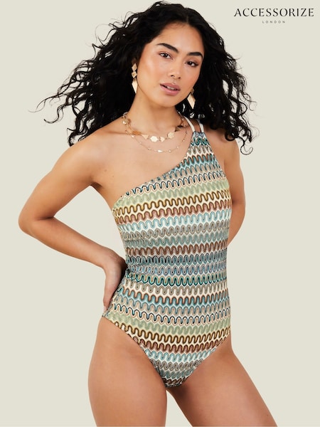 Accessorize One Shoulder Crochet Swimsuit (E51065) | ‏159 د.إ.‏