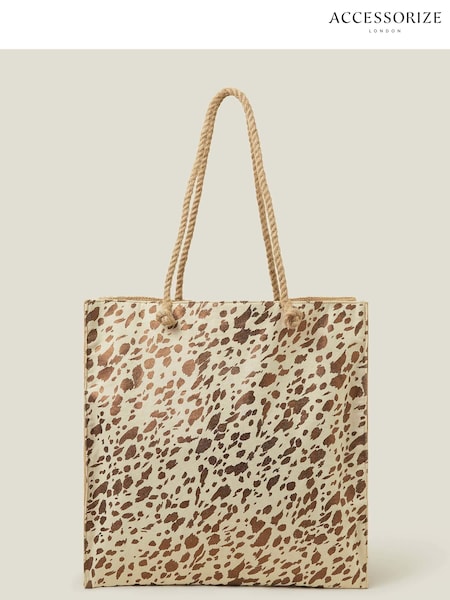 Accessorize Metallic Beach Shopper 100% Cotton Bag (E51075) | 89 LEI
