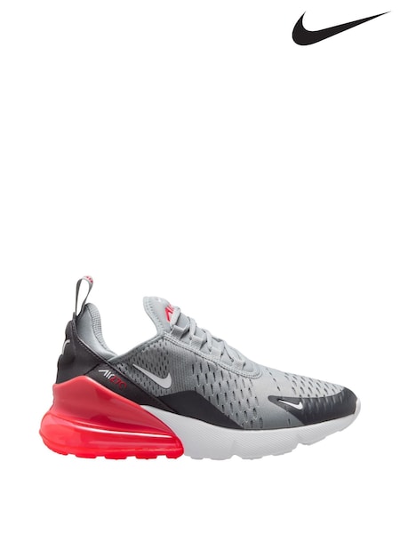 Nike Grey/Red Youth Air Max 270 Trainers (E51216) | €114