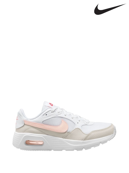 Nike White/Echo Pink Youth Air Max SC Trainers (E51244) | €69