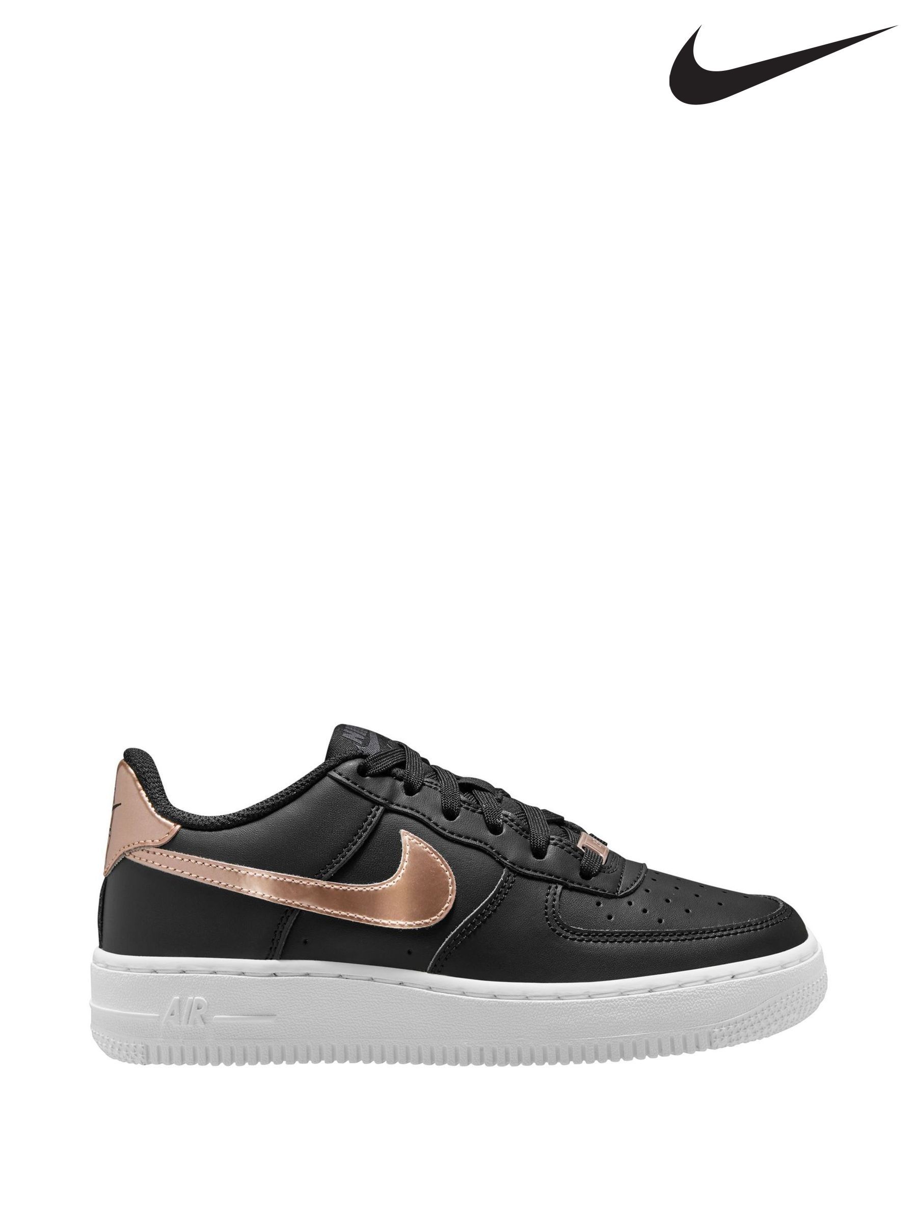 nike air force 1 trainers white metallic rose gold