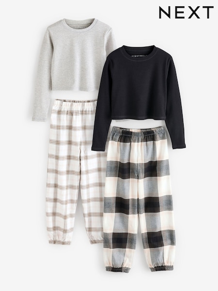 Schwarz/Weiß - 2 Pack Check Woven Pyjamas (4-16yrs) (E51294) | 37 € - 50 €