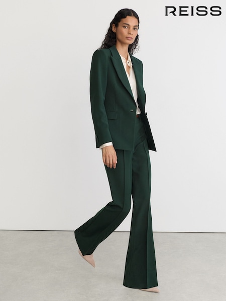 Green - Reiss Gabi Flared Suit Trousers