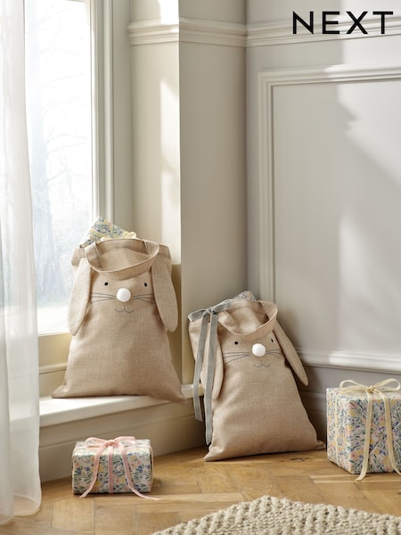 Natural Easter Rabbit Bags 2 Pack (E51411) | €13