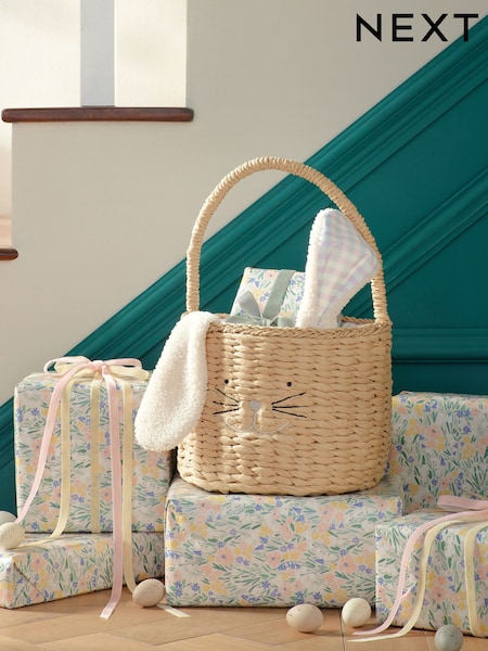 Easter Rabbit Woven Basket (E51412) | € 23