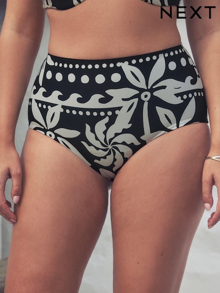 שחור ולבן - Print Bikini Bottoms (E51427) | ‏60‏₪