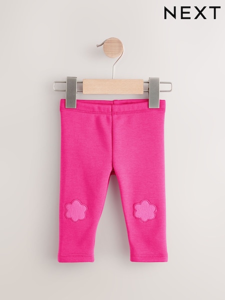 Vaaleanpunainen Kukka - Cosy Fleece Lined Leggings (3mths-7yrs) (E51646) | €5 - €7